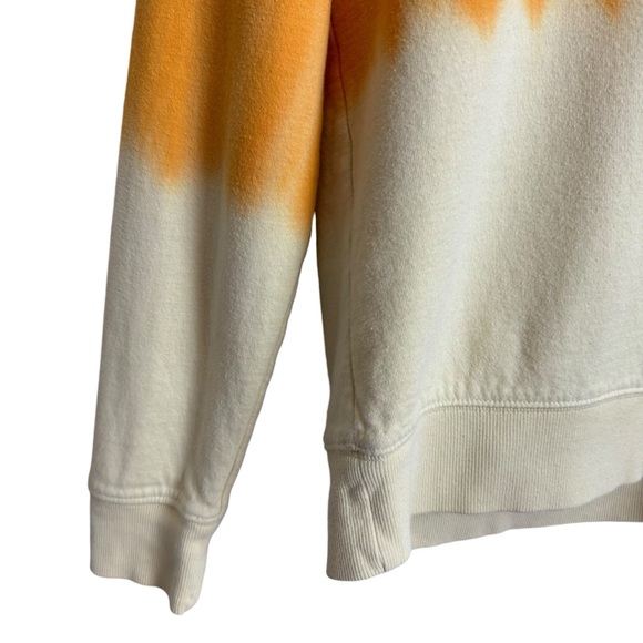 Athleta Crew Neck Sweatshirt Size Small Yellow Ombre Dip Dye Pullover Sundown - Picture 2 of 9